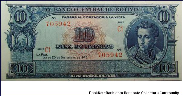 10 Bolivianos Banknote