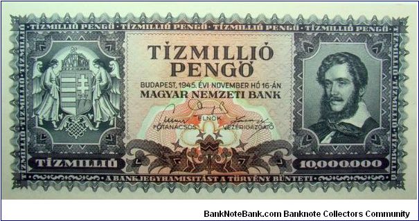 10 Million Pengo Banknote