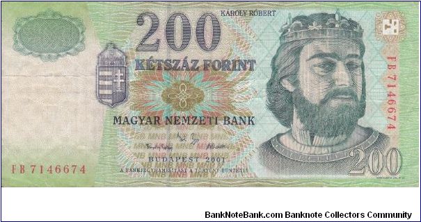 Hungary 200 forint 2001 (1+) Banknote