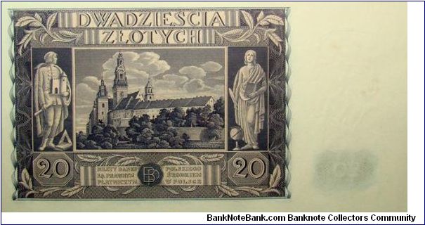 Banknote from Poland year 1936