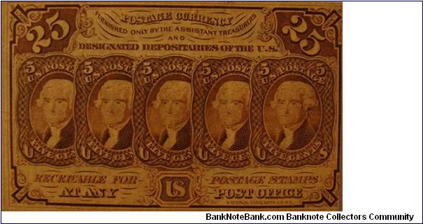Fractional Currency
25 Cents Washington
First Issue Banknote