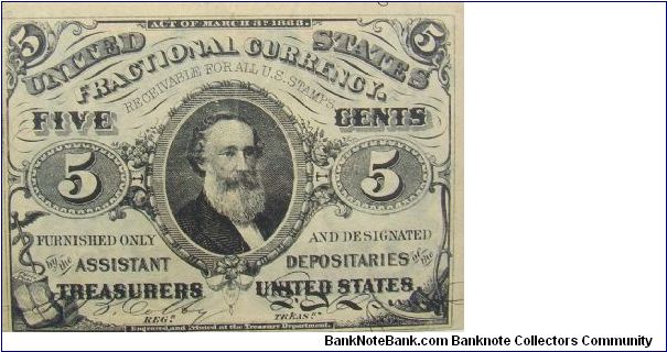 Fractional Currency
Five Cents Clark
Third Issue Banknote