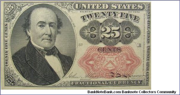 Fractional Currency
25 Cents Walker
Fifth Issue Banknote