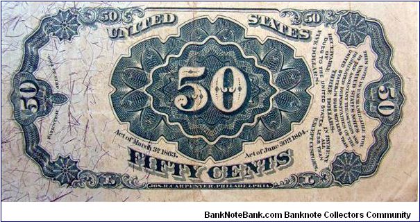 Banknote from USA year 1874