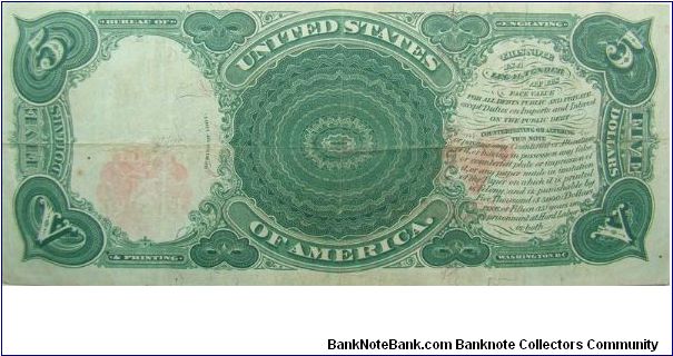 Banknote from USA year 1907