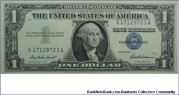 $1 Silver Certificate Priest/Anderson Banknote