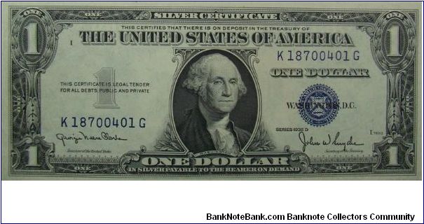 $1 Silver Certificate
Clark/Snyder Banknote