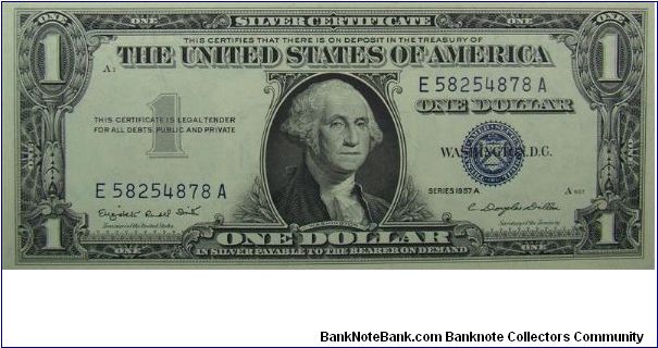 $1 Silver Certificate
Smith/Dillon Banknote