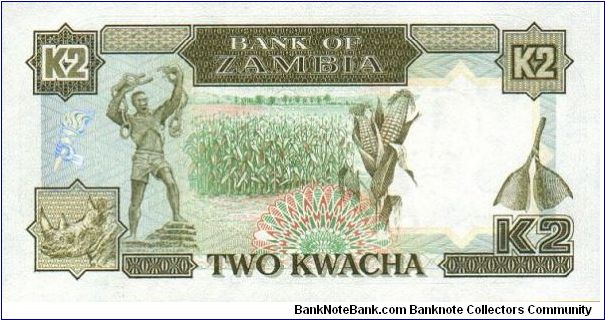 Banknote from Zambia year 1989