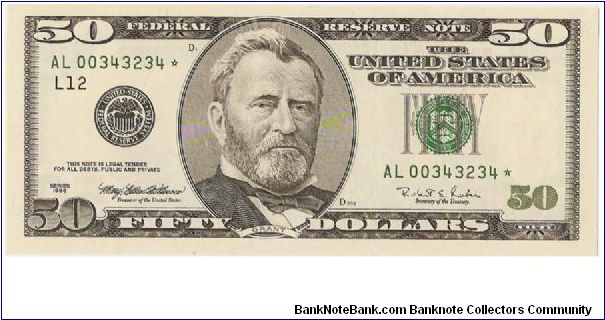 50 Dollars, StarNote Banknote