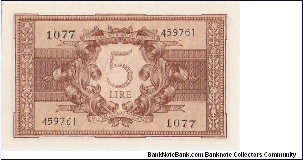 Banknote from Italy year 1945