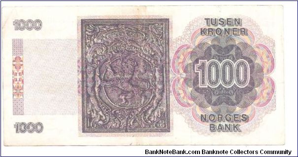Banknote from Norway year 1989