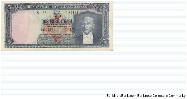 P 173 5 TL  Banknote