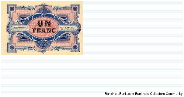 Banknote from Algeria year 1916