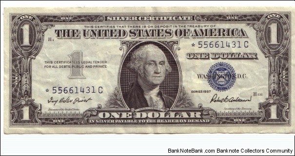 1 Silver certificate. Star bill Banknote