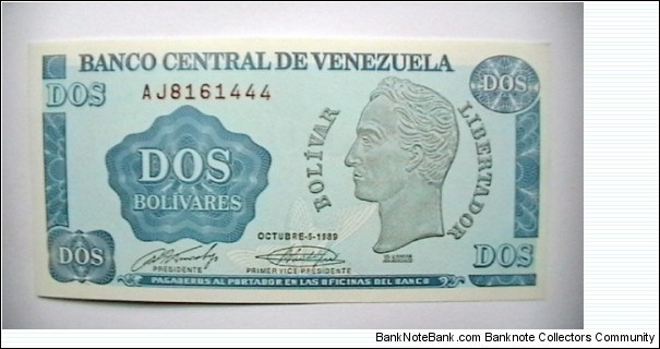 2 Bolivar note, KP# 69 Banknote