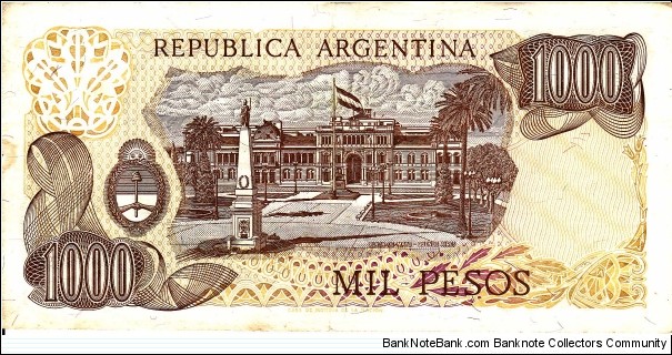 Banknote from Argentina year 1976