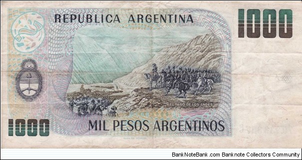 Banknote from Argentina year 1984