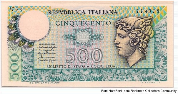 500 Lire Banknote