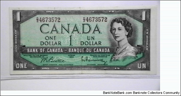 Canada 1954 B 1 Dollar KP# 74  Banknote