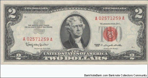 $2 1963 Banknote