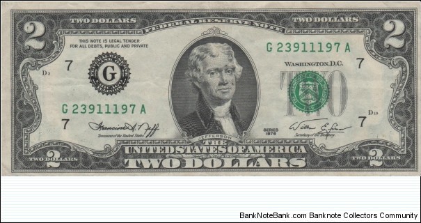 $2 1976 Banknote