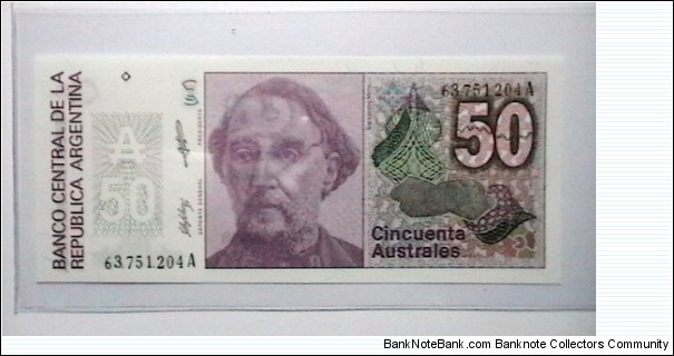 Argentina ND(1986) 50 Australes KP# 326  Banknote
