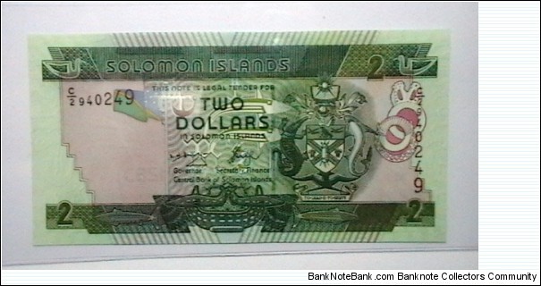 Solomon Islands ND 2001 2 Dolllars KP# 23  Banknote