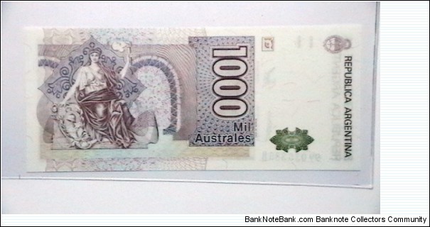 Banknote from Argentina year 1989