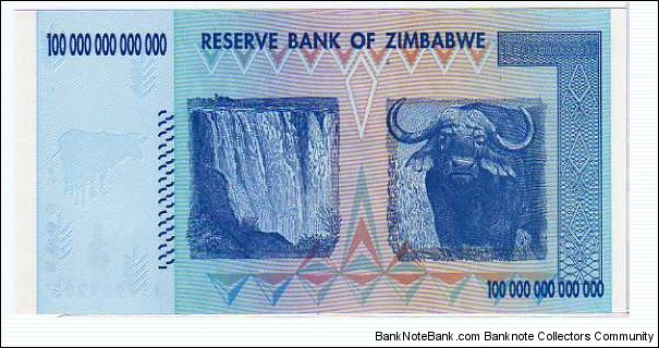 Banknote from Zimbabwe year 2008