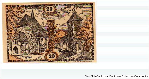 *NOTGELD* __20 Heller __ pk# NL __ Amstetten __ 30.12.1920 Banknote