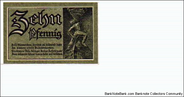 *NOTGELD* __ 10 Pfenning __ pk# NL __ Goslar Am Harz __ 06.1920 Banknote