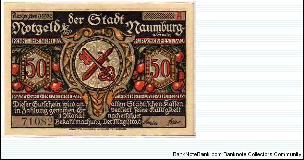 Banknote from Germany year 1920