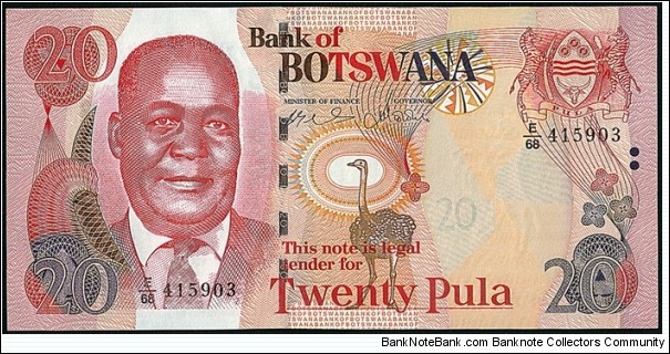 Botswana 2004 20 Pula. Banknote
