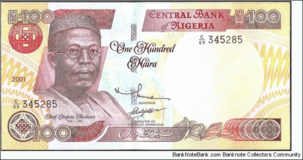 Nigeria 2001 100 Naira. Banknote