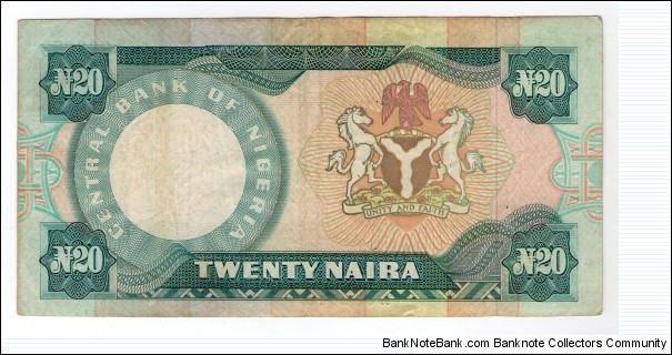 Banknote from Nigeria year 1984