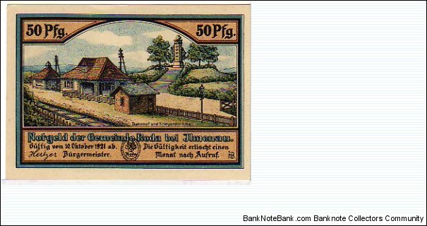 *NOTGELD*__50 Pfenning__pk# NL__Ilmenau__10.10.1921 Banknote