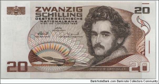 Austria 20 Schilling 1986 Banknote
