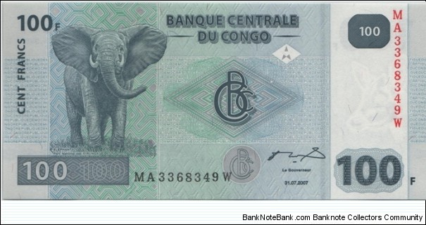 Congo 100 Franc 2007 Banknote