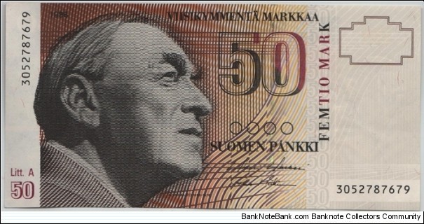 Finland 50 Markkaa 1986 Banknote
