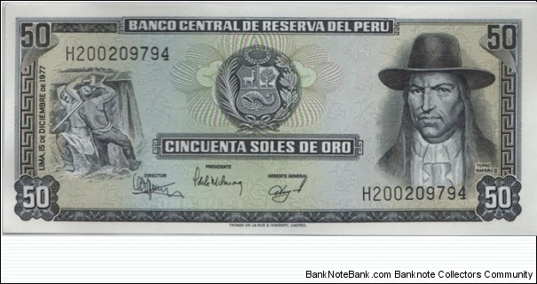 Peru 50 Soles 1977 Banknote