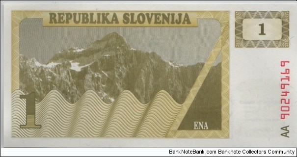 Slovenia 1 Tolar 1990 Banknote