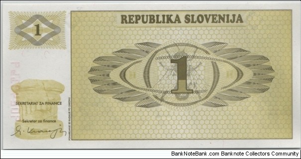 Banknote from Slovenia year 1990