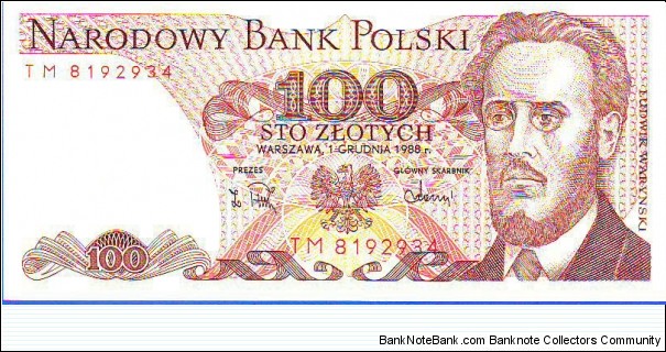 100 Zlotych Banknote