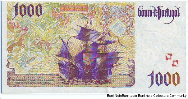 Banknote from Portugal year 1998