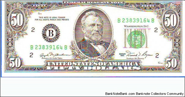  50 Dollars Banknote