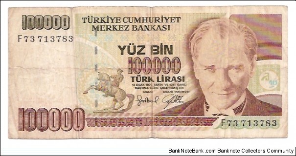 100000Lir Banknote