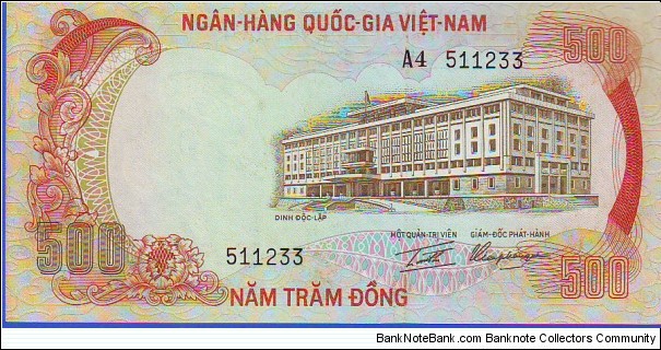  500 Dong South Veitnam Banknote