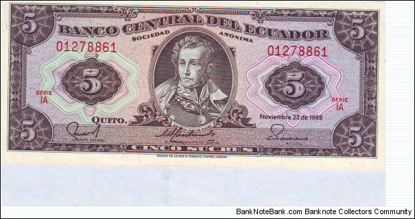  5 Sucres Banknote