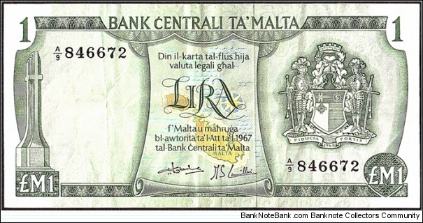 Malta N.D. 1 Pound. Banknote